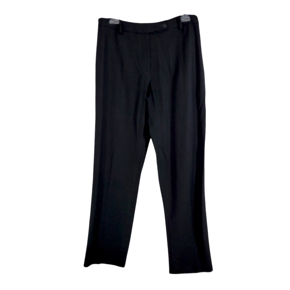 Prada Black Wool Straight Leg High Rise Pants
